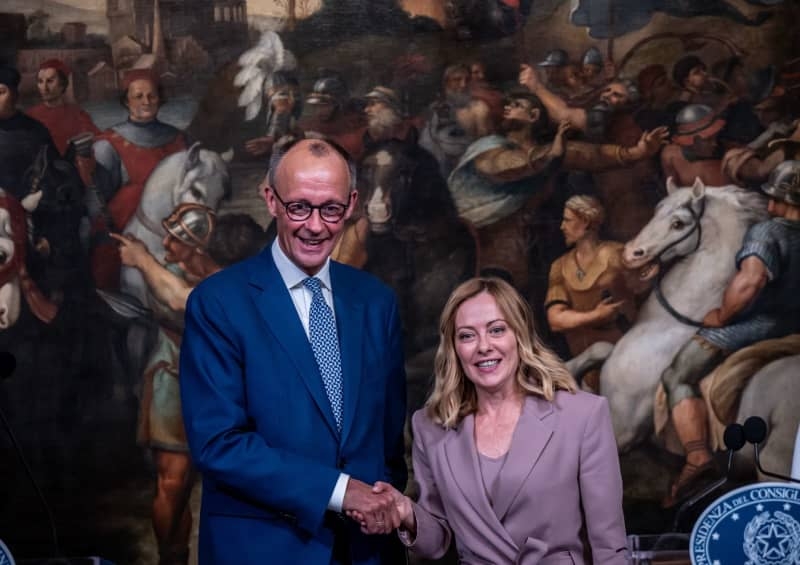 Merz backs bigger role for Italy in Europe's Ukraine efforts