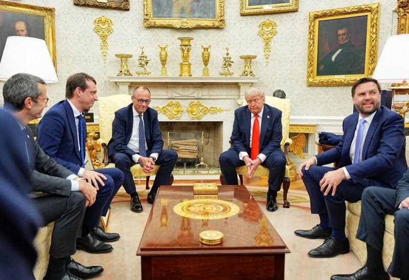 Trump calls Germany's larger defence budget 'a positive thing'