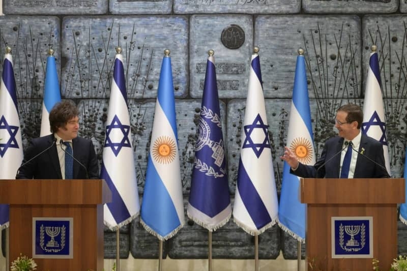 Israeli President Herzog welcomes Argentina's Milei to Jerusalem