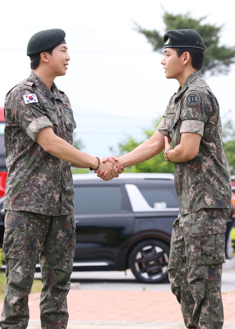 BTS stars RM and V end South Korean military service after 18 months