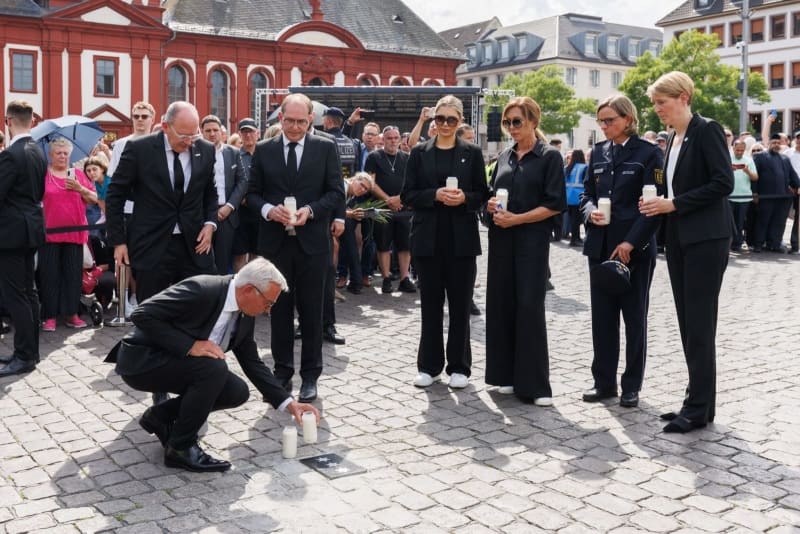 Germany's Mannheim marks anniversary of policeman stabbed to death