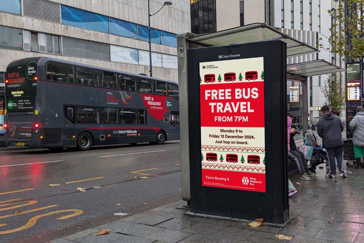 Free evening bus travel for West Midlands this Christmas