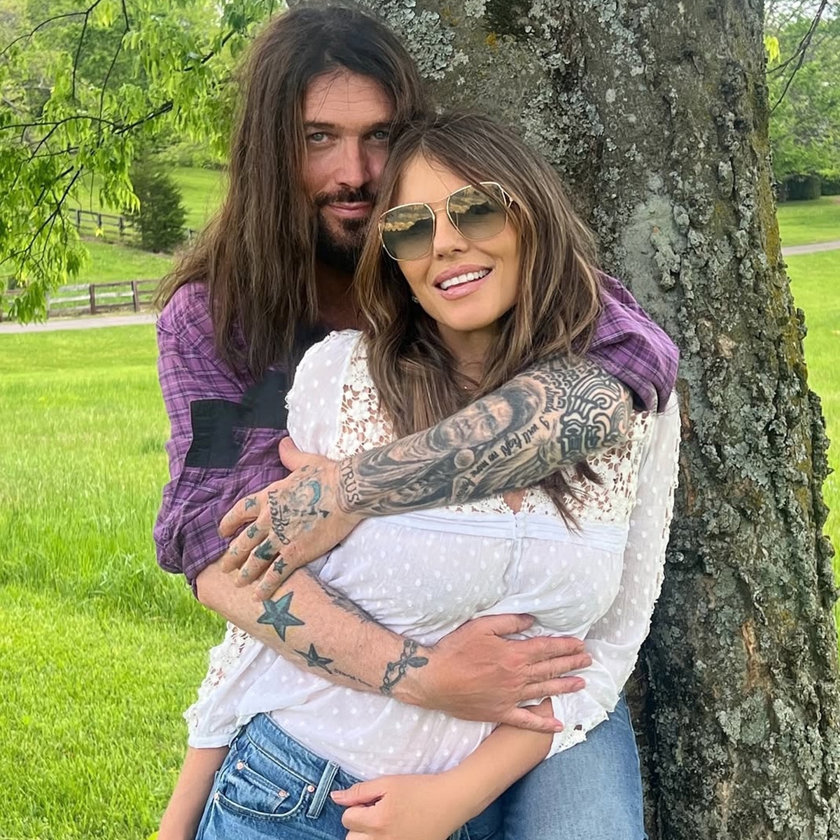 Elizabeth Hurley, Billy Ray Cyrus Make Red Carpet Debut Family Affair
