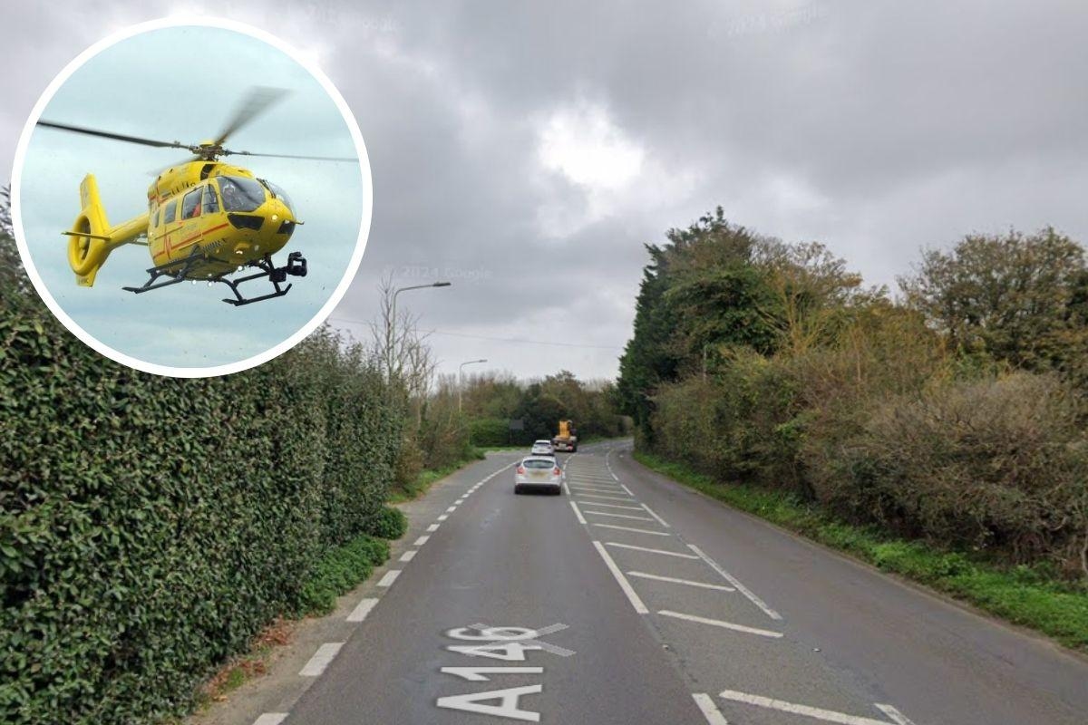 Man airlifted to hospital after three-vehicle crash