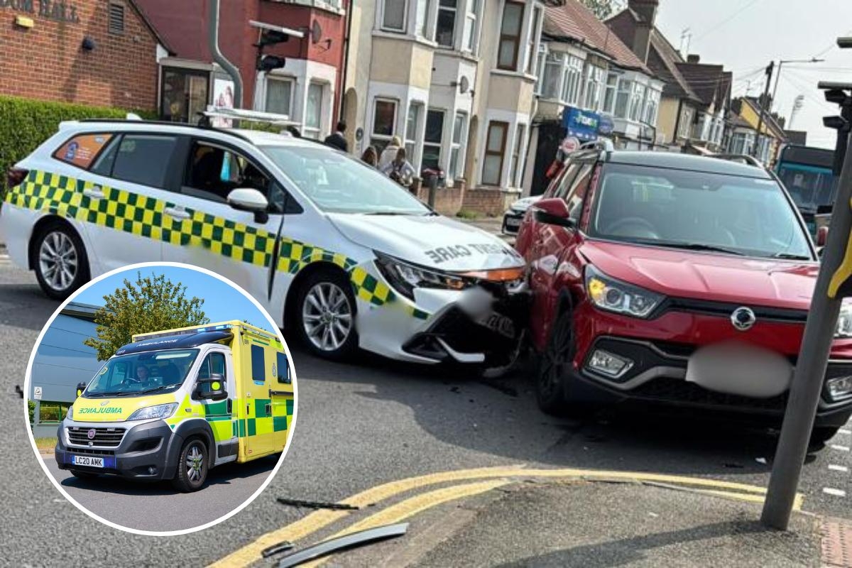 Three injured with one taken to hospital after crash at busy Westcliff junction