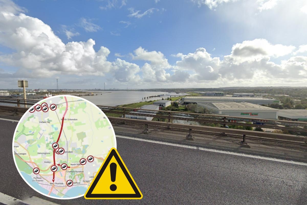 Traffic and delays following crash at Dartford Crossing QE2 Bridge