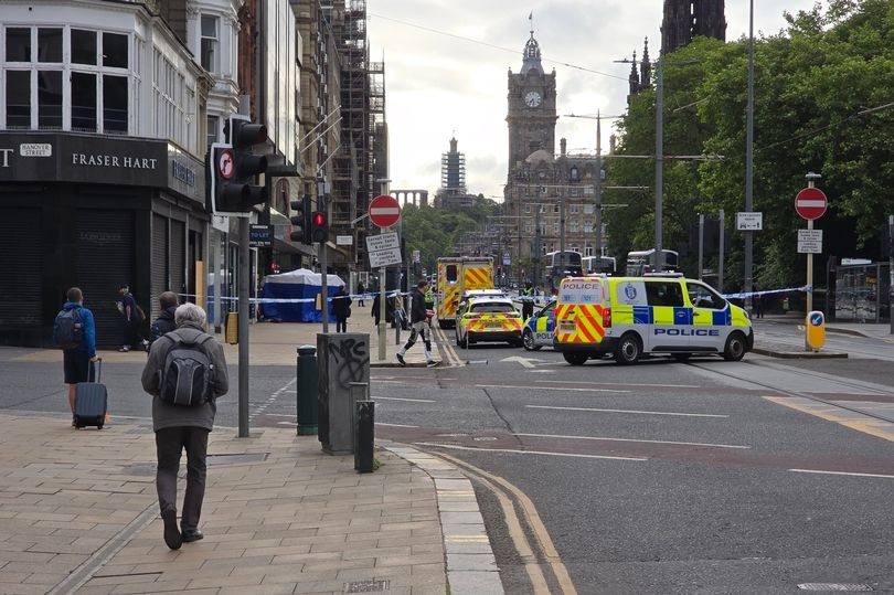 Edinburgh Princes Street locked down by police as forensic tent and cordon erected