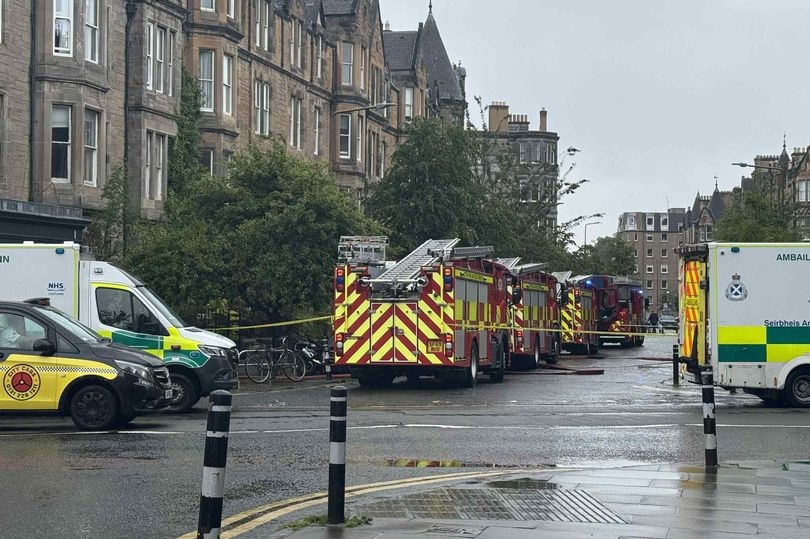 Edinburgh emergency services descend on residential block as street locked down