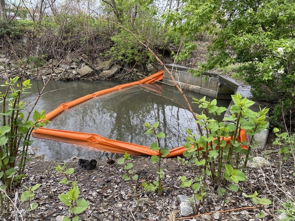 Taking trash out: New litter boom to help clean water near Erie Water Works storm outfall