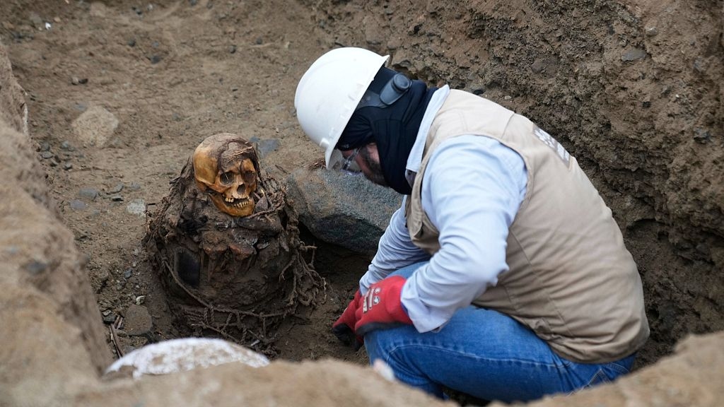 1,000-year-old pre-Inca mummy discovered just half a metre below a street in Lima