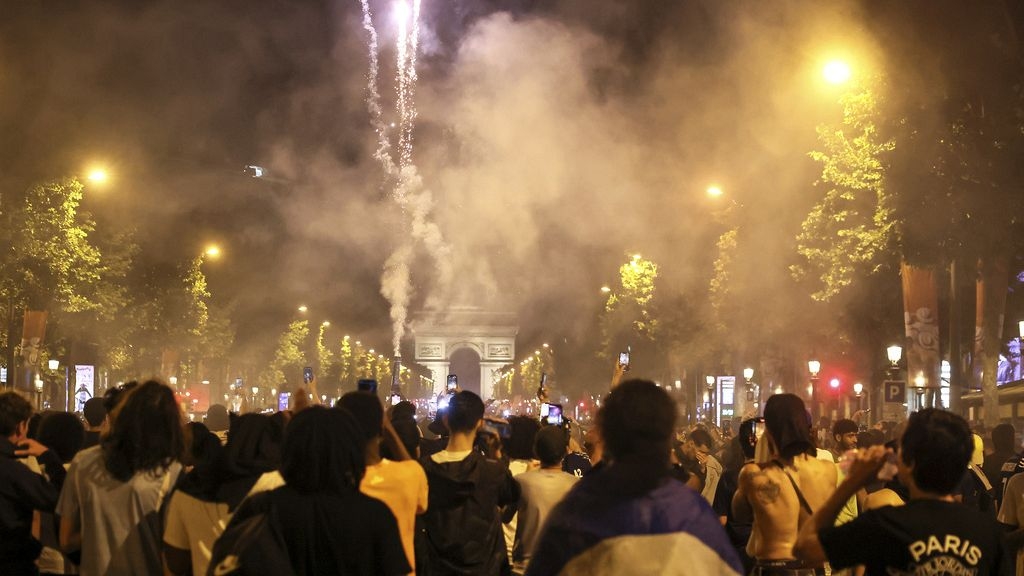 Two people killed and hundreds arrested in France during Champions League win celebrations
