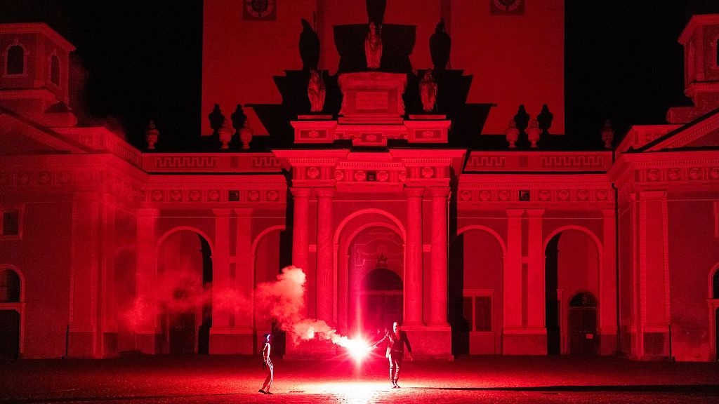 Artist Stefano Cagol's SOS Torch display illuminates Day of Light celebration in Tyrol