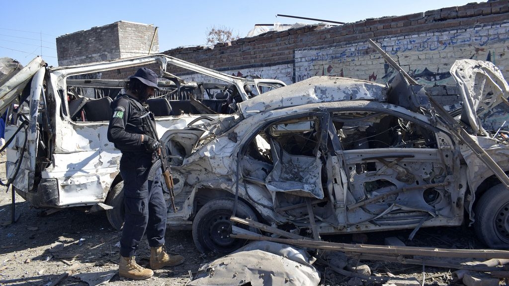Two suicide attacks on Pakistan military base kill at least 12, leave 30 wounded