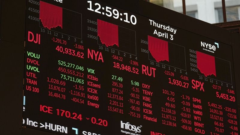 European and US markets continue to drop after Trump's global tariffs
