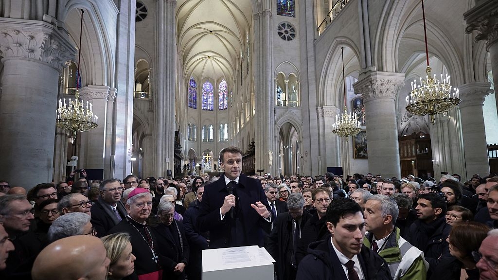 French President Emmanuel Macron to honour Notre-Dame de Paris restorers
