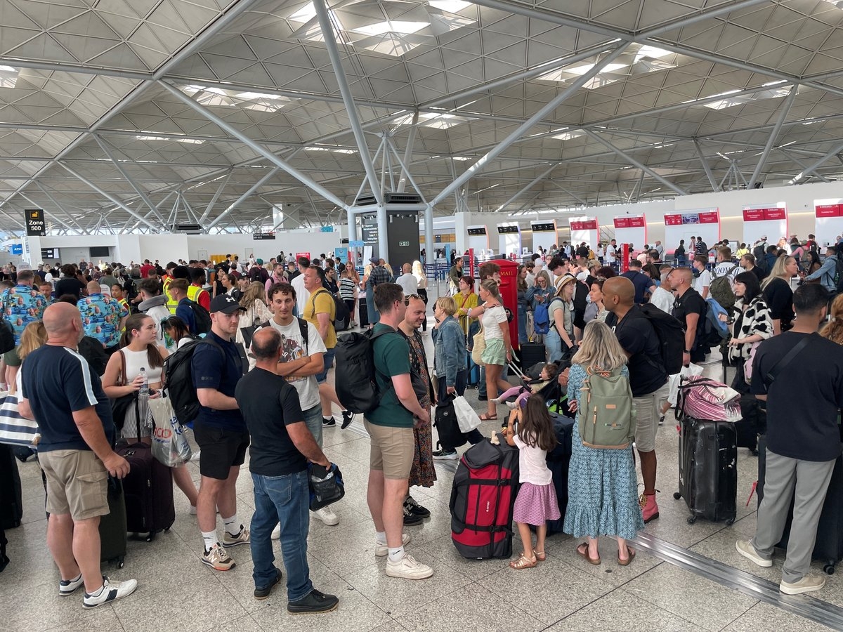 Stansted Airport plunged into travel chaos as IT fault causes major delays and missed flights