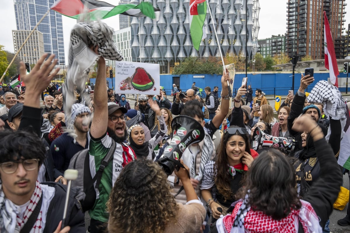 London protests LIVE: Hundreds of police deployed amid rival pro-Palestine and counter-demonstrations