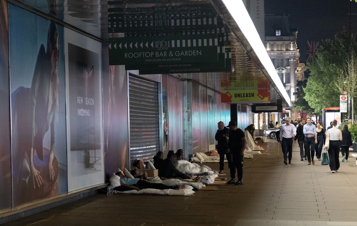 Oxford Street rough sleepers were ‘evicted from homeless encampment'