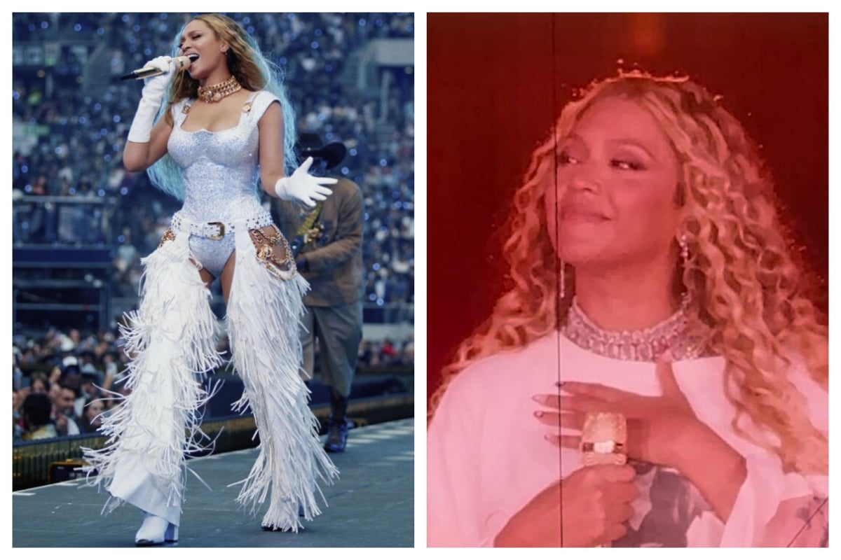 Beyonce fights back tears in emotional moment as she pays tribute to Tina Turner during final London show