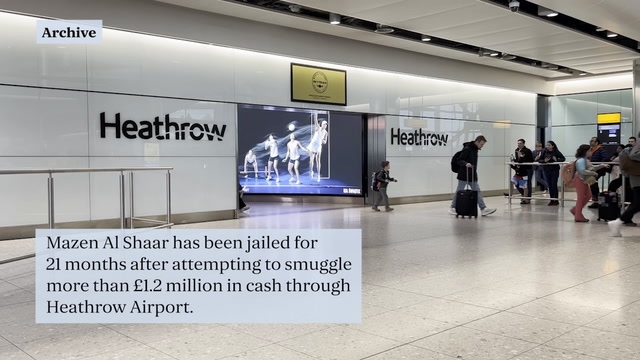 Man jailed after being caught at Heathrow Airport with £1.2m hidden in suitcases bound for Lebanon
