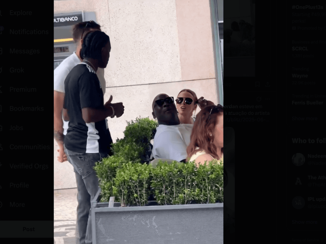 Michael Jordan Watches A Street Performer In Portugal But Refuses To Take A Picture Because Of The Adidas Shirt