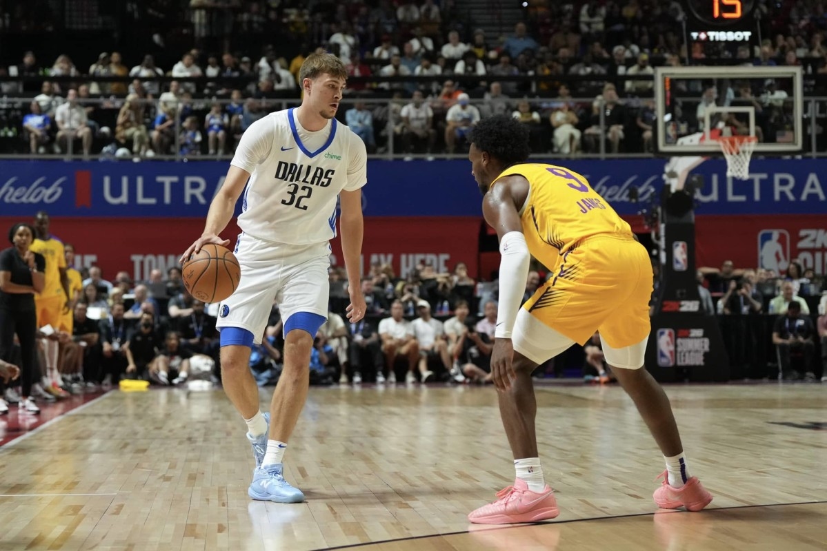 Bronny James Locking Up Cooper Flagg Goes Viral; 3-Pointer Over Mavs Rookie Shows Lakers Guard Potential