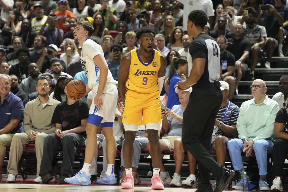 Bronny James Shares Initial Thoughts On Cooper Flagg During Lakers, Mavericks Summer League Game
