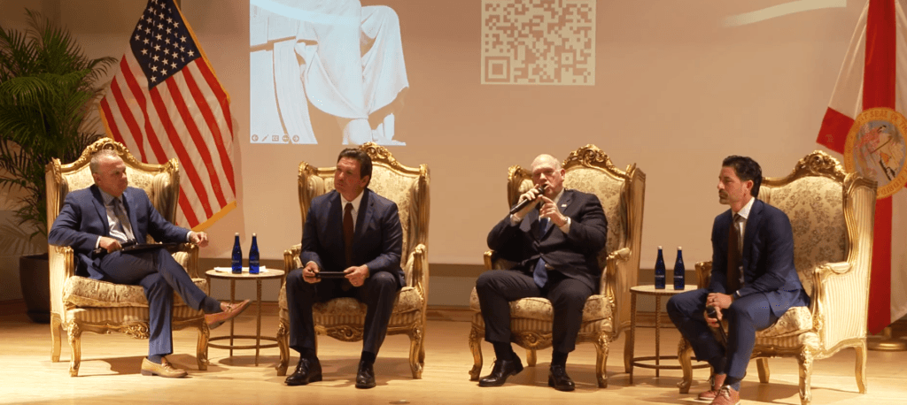 Border czar Tom Homan and DeSantis bash Congress during immigration roundtable