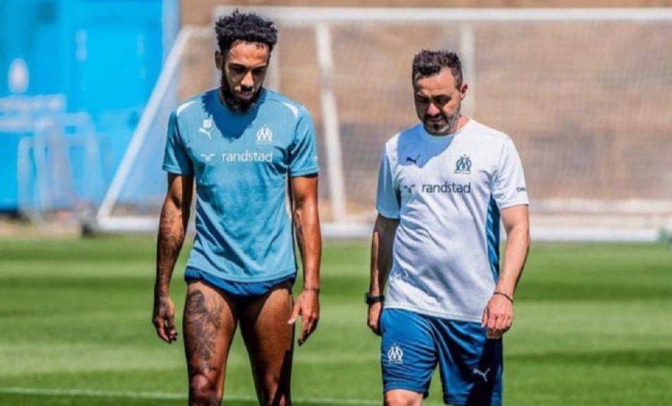 OM: Roberto De Zerbi hails Aubameyang