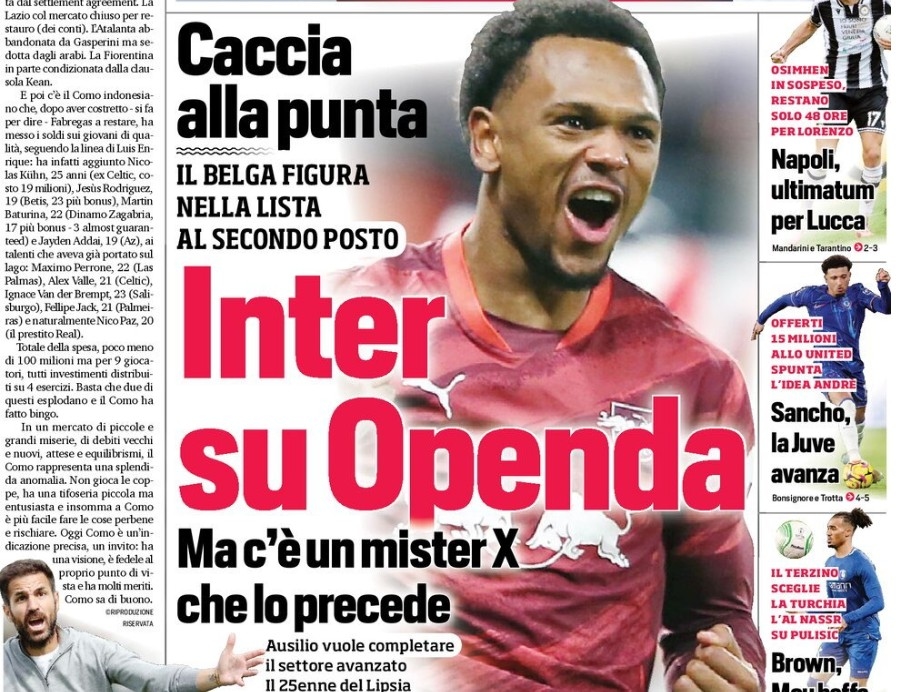 Today's Papers – Inter want Openda, Mourinho tricks AC Milan
