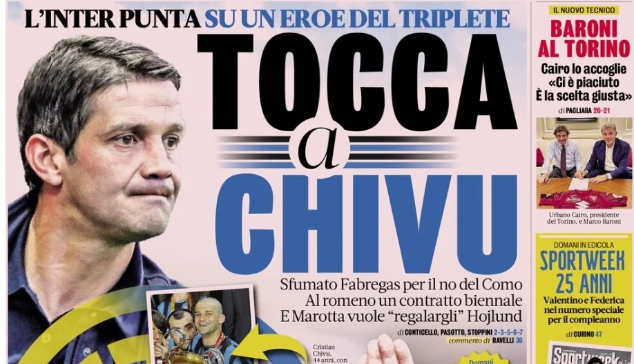 Today's Papers – Chivu's turn at Inter, decisive Italy game