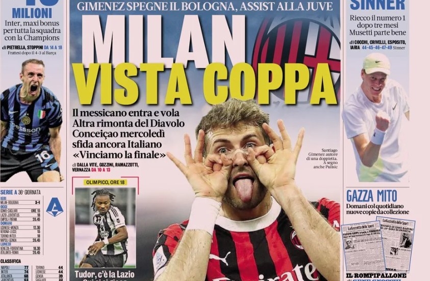 Today's Papers – Milan see the Cup, Inter prize, Juventus pressure