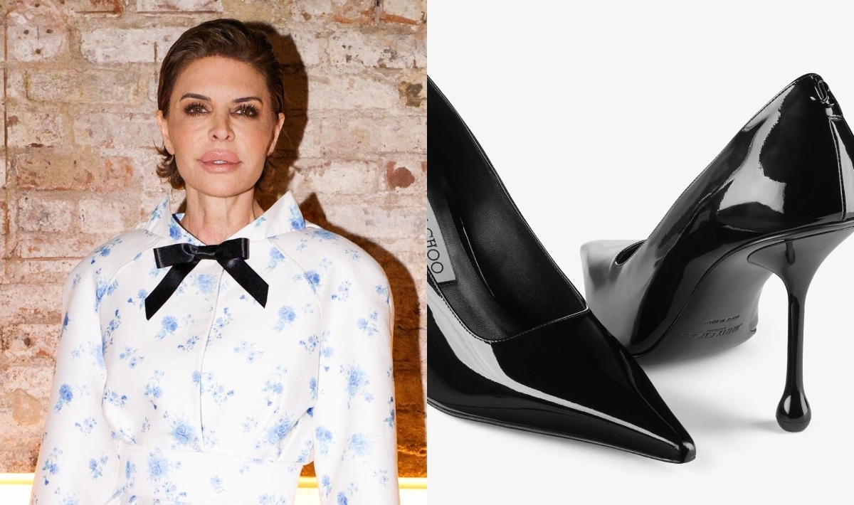 Lisa Rinna Dons Jimmy Choo Ixia 95 Pumps With Tear-drop Heels at Jimmy Choo x Chloë Sevigny NYFW Dinner and Party