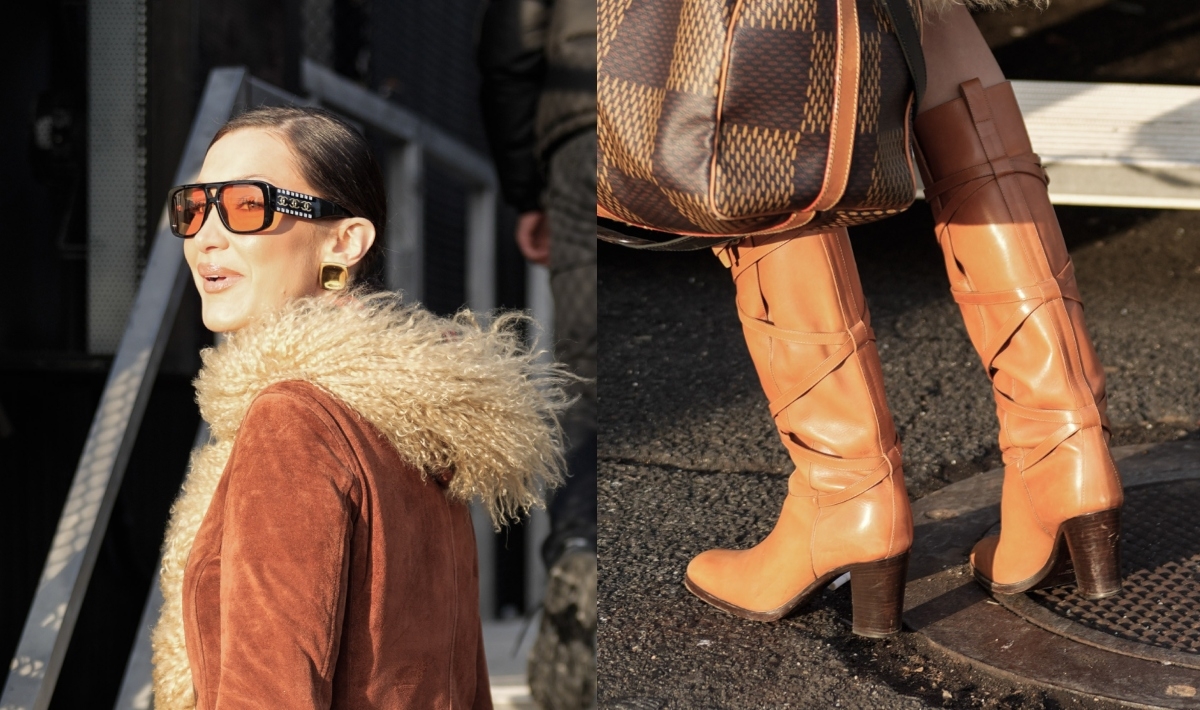 Bella Hadid Combats the Cold in Chloe Equestrian Booties While in New York