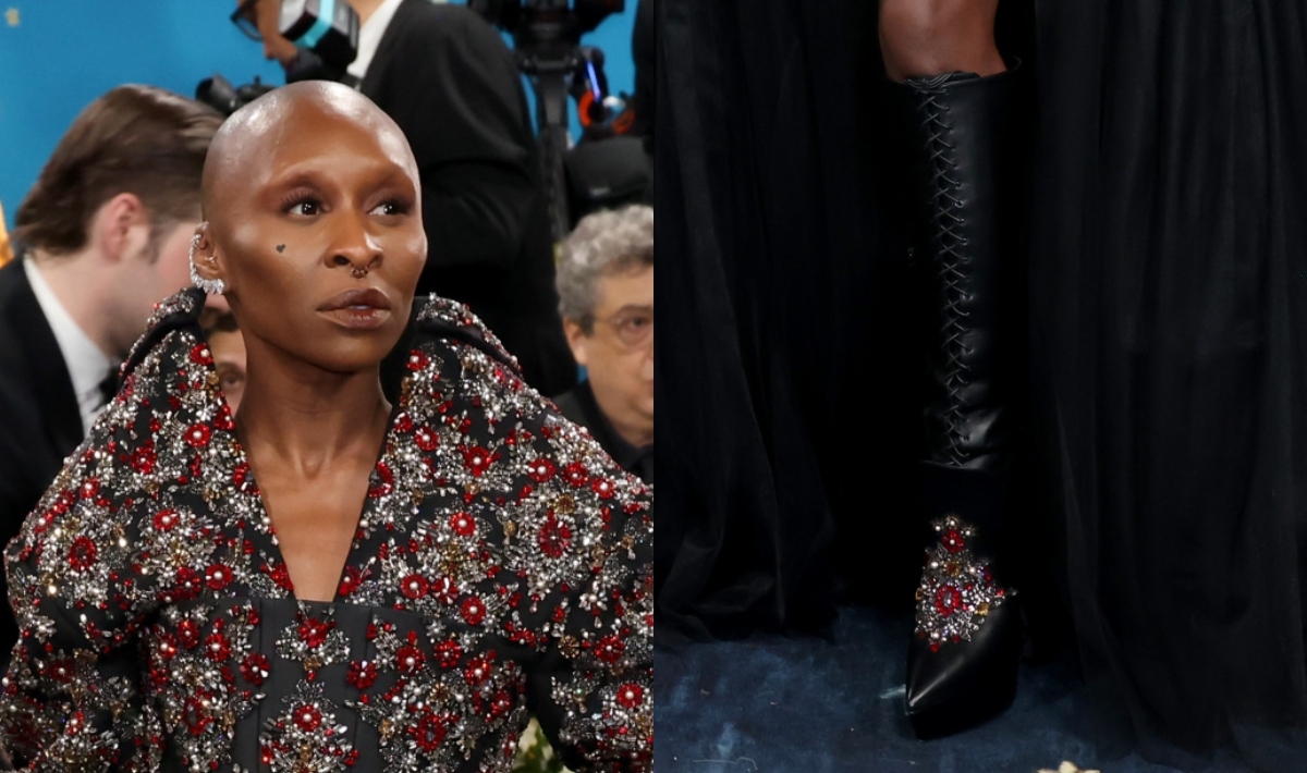 Cynthia Erivo Dazzles in Brooch-Embellished Givenchy Boots on the Met Gala 2025 Red Carpet