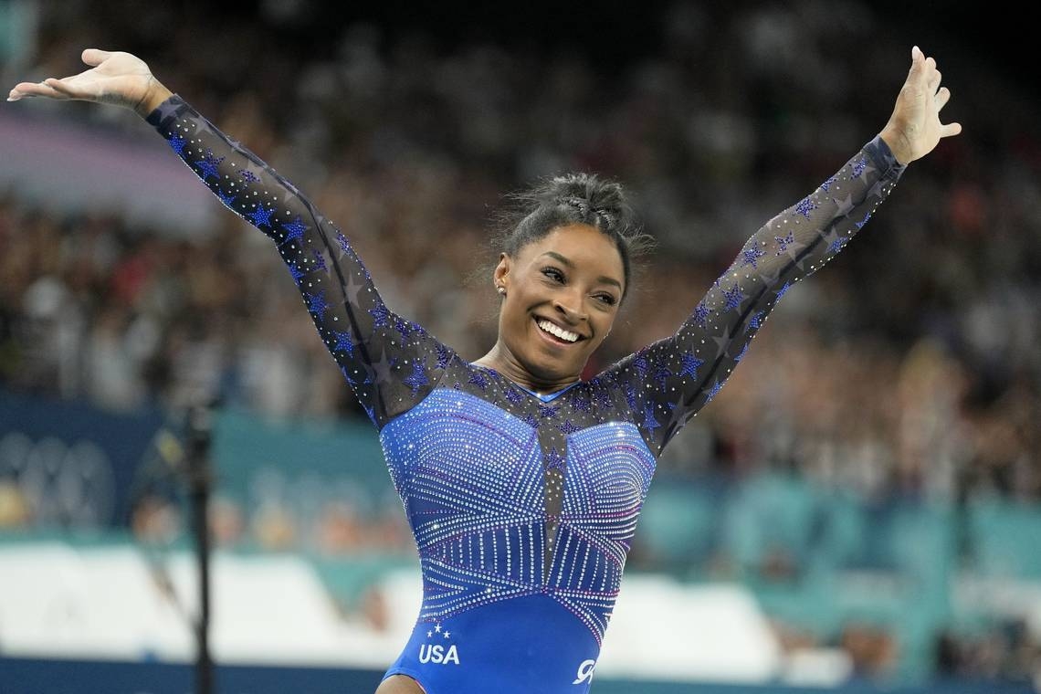 Give Simone Biles another gold for obliterating Riley Gaines on trans athletes