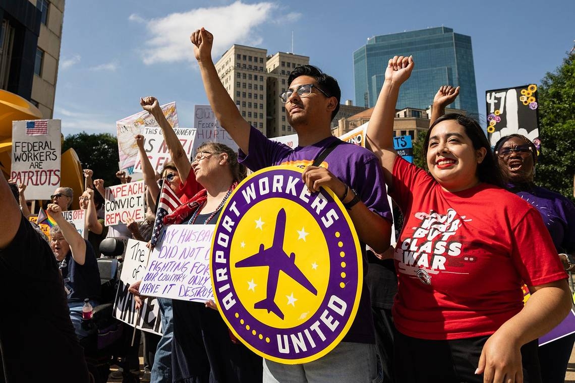 Labor groups rally in Fort Worth to push back on attacks by Trump administration