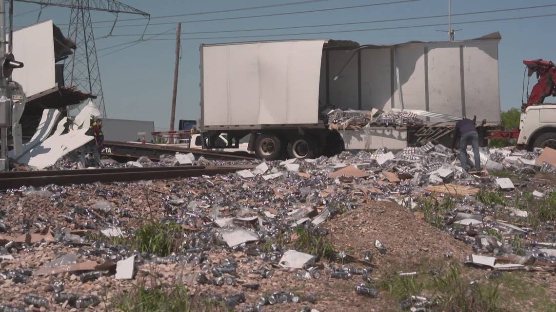 Train in Fort Worth crashes into 18-wheeler loaded with beer —on National Beer Day