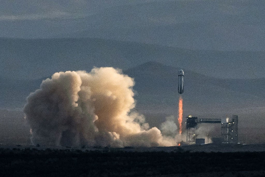 Blue Origin launches all-female, star-studded crew to edge of space: ‘Godspeed, ladies'