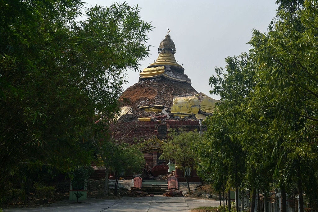 Satellite images reveal scope of destruction from Myanmar's devasting earthquake