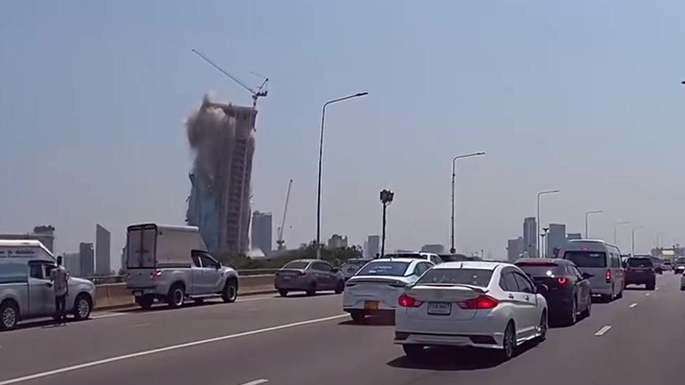 Watch: Bangkok skyscraper collapses during 7.7 earthquake