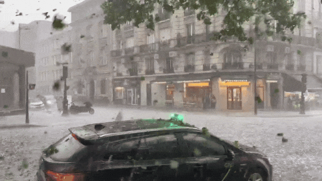See it: Massive hailstorm strikes Paris after spring heat wave
