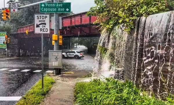 Thunderstorms slam I-95 corridor, soaking evening commuters as flood threat spans Appalachians