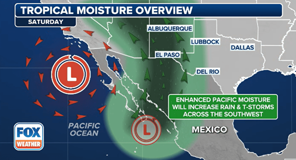 Weekend Weather Update from FOX Weather: Alvin remnants may soak Desert Southwest