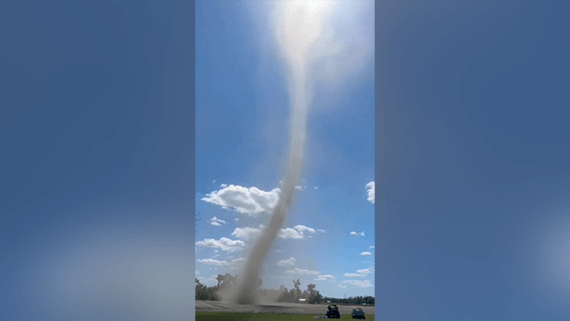 See it: Mammoth dust devil swirls close to Florida home