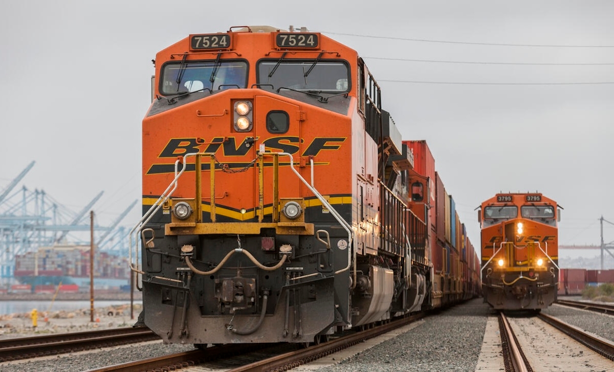 This railroad has 100 extra locomotives ready to handle a container surge