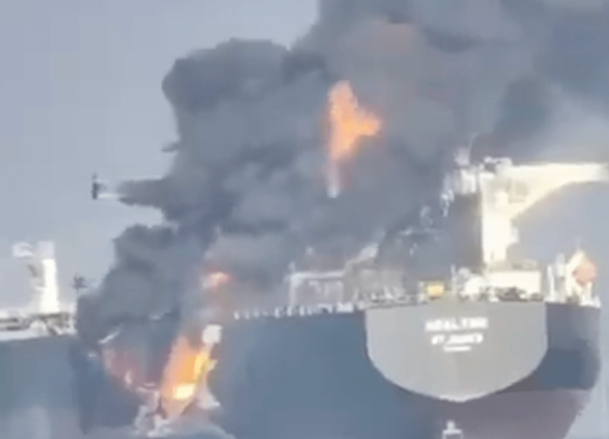 ‘Dark fleet' tanker collision sparks fire near Strait of Hormuz