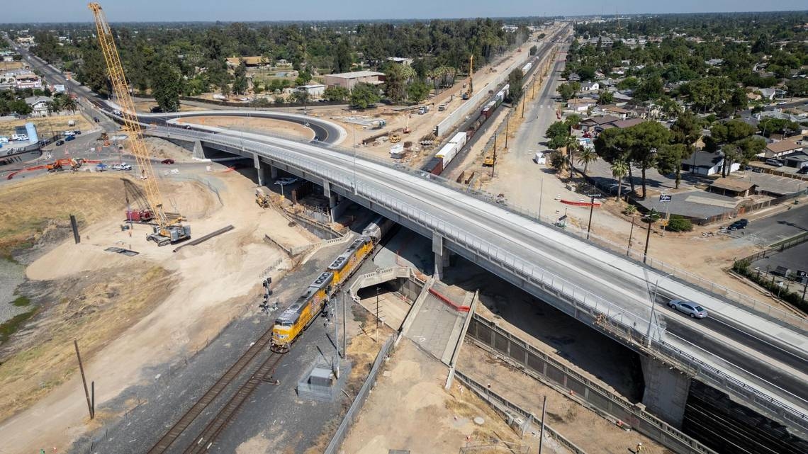New overpass opens in Fresno as part of California high-speed rail project