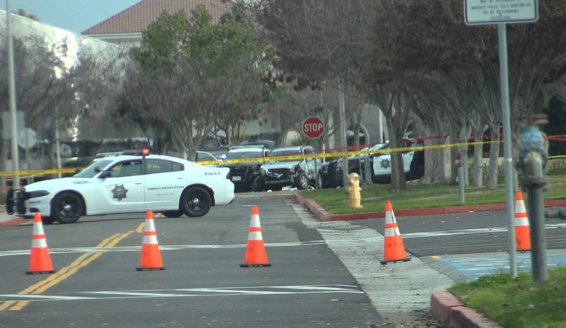 Home invasion robbery suspect shot by officers in Fresno State parking lot confrontation