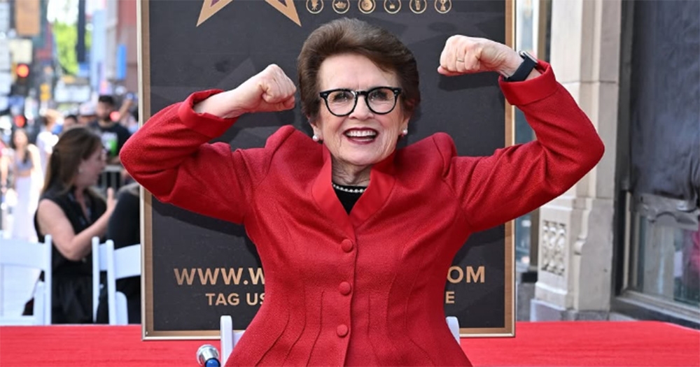 Lesbian tennis legend Billie Jean King receives historic Walk of Fame star